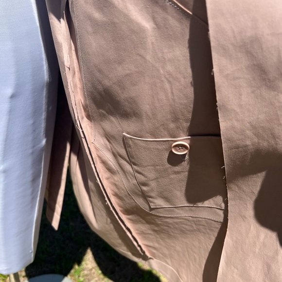 Authentic Lacoste Small 34 Rose Blush Pink Fashion Show Collection Trench Coat S - Picture 9 of 16